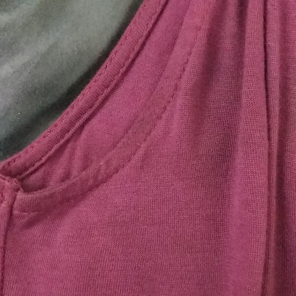 [H&M] Cute Purple Deep V Neck Ruched Dress 4 - Picture 6 of 6
